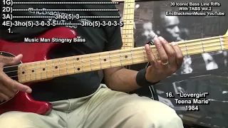 30 Famous WELL KNOW BASS GUITAR Lines, Hooks & Riffs With TABS Vol. 2 @ericblackmonmusicbass9175