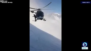 Incredible helicopter rescue in the French Alps