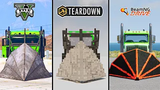 GTA 5 RAMP TRUCK VS TEARDOWN RAMP TRUCK VS BEAMNG RAMP TRUCK- WHICH IS BEST?