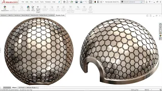 Exercise 66: How to make a 'Honeycomb Dome' in Solidworks 2018