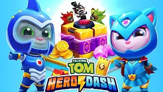 Talking Tom Hero Dash Score Madness Deep Sea Tom & Blue Wave Angela vs Roy Raccoon Gameplay