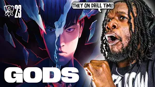 LEAGUE OF LEGENDS ON DRILL TIME! GODS ft. NewJeans (뉴진스) | Worlds 2023 Anthem (REACTION)