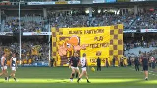 2012 - AFL Preliminary Final 1 Hawthorn v Adelaide - Hawks Banner.