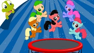 Five Little Pony Jumping on the Bed - MLP Fun Nursery Rhyme