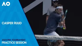 Casper Ruud Practice Session | Australian Open 2024