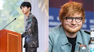 Two Hours Ago, Ed Sheeran Reaction To Bts Jin Speech That Left A Million Fans Shocked