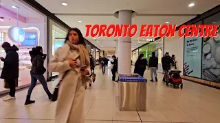 Toronto Eaton Centre Walking tour Part 2 | Biggest shopping mall in Toronto downtown 🇨🇦