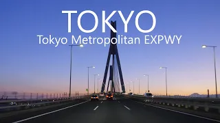 4K Twilight Drive on Tokyo Metropolitan EXPWY | Tokyo-Yokohama Round Trip