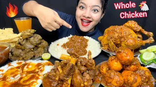 ASMR 🌶️ MUTTON CURRY, CHICKEN LIVER CURRY, WHOLE CHICKEN, GHEE ROAST EGG CURRY, EGG POCH WITH RICE 😋