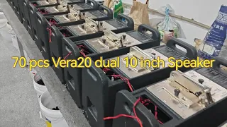 70 pcs Vera20 dual 10 inch speaker in Sanway workshop