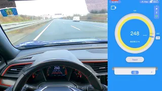 POV Type R FK8 200-250 kmh (124 - 155 mph) [GPS Data] Dragy