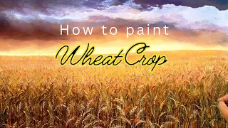 How to Paint Wheat Field | Easy Acrylic Painting For Beginners | Simple Painting Demonstration