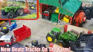 The Big 1/32 Model Farm Diorama Day 26 - New Deutz Tractor + Sheep Escape!