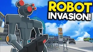 Robot Army Invades and Destroys the New City! - Tiny Town VR Gameplay - HTC Vive VR Game