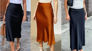 HOW TO CUT AND SEW A TRENDING SATIN SKIRT/  DETAILED TUTORIAL/DIY/ SIMPLE STEP.
