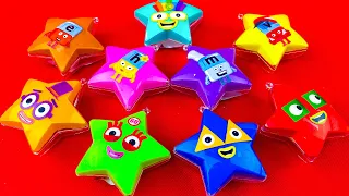 Numberblocks! Looking for Slime with Star Shape Coloring | ASMR video Satisfying