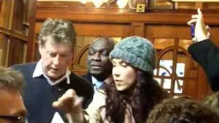 Danielle Hope & Michael Crawford signing autographs after The Wizard of Oz (07.02.11)