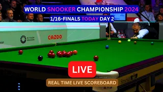 2024 World Snooker Championship LIVE Score UPDATE Today 1/16-Finals Day 2 Matches Apr 21 2024