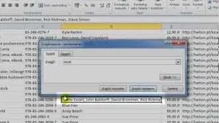 Kurs Microsoft Excel 2010 odcinek 24 - Znajdź i zamień