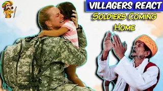 Villagers React To Soldiers Coming Home ! Tribal People React To Soldiers Coming Home