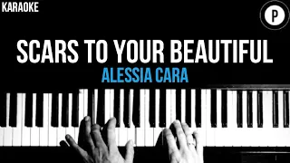 Alessia Cara - Scars To Your Beautiful Karaoke SLOWER Acoustic Piano Instrumental Cover Lyrics