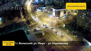 ДТП (авария г. Волжский) ул. Мира ул. Нариманова 13-12-2019 07-42