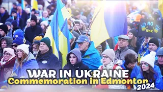 Відзначення річниці війни в Україні в Едмонтоні - 2024 War in Ukraine Anniversary - Edmonton, Canada