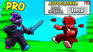 AUTOCLICKER vs. PRO in Roblox BedWars!