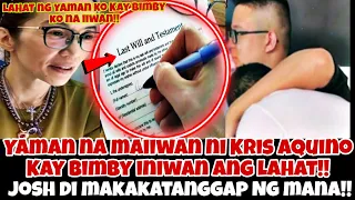 Yaman ni Kris Kay BIMBY IPAPAMANA ang LAHAT!!Josh Walang Matatanggap na mana!!OMG!!