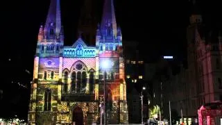 St Paul's Cathedral Christmas light projection | City of Melbourne