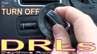 How to Turn OFF Daytime Running Lights! VW Polo DRL Headlights!