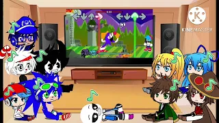 The GLITCH GANG reacts to Vs Sonic.EXE 3.0 (round-a-bout and prey)