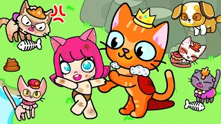 I Was Adopted By a Band of  Rich Wild Cats | Sad Story | Avatar World Story | Toca Boca