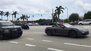 Cars & Coffee West Palm Exits - Drifting & Accelerating in front of COPS?!?