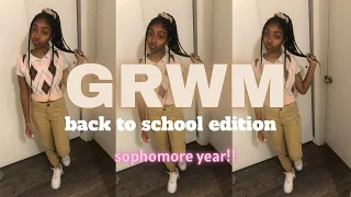 GRWM: first day of school + Mini￼ vlog *sophomore year* | Shanaya Marie