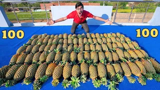 Extracting Juice From 100 Pineapples | 100 अनानास में कितना जूस निकलेगा?