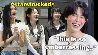 why JIMIN got so *embarrassed & awkward* around Le sserafim (funny & cute interaction)