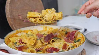 Laura Vitale Makes Crispy Prosciutto & Squash Pasta
