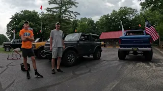 Silver Lake sand dunes Bronco Takeover 2023, parade through town to Whippity Dip