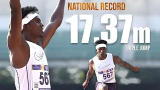 Praveen Chithravel🇮🇳 17.37M jump!!🤯 in cuba 🇨🇺| 🚨Indian men's triple jump national record 🚨