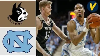 2019 College Basketball Wofford vs #17 North Carolina Highlights