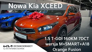 Nowa Kia XCEED [1.5 T-GDI 160KM 7DCT] wersja M+SMART z felgami 18" w kolorze ORANGE FUSION | 4K