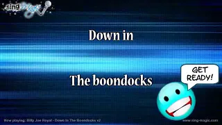 Billy Joe Royal   Down In The Boondocks v2 karaoke version instrumental