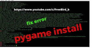 install pygame in linux