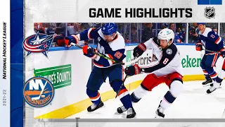 Blue Jackets @ Islanders 3/10 | NHL Highlights 2022