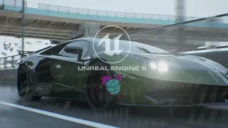 Cinematic Unreal Engine 5 / Lamborghini Aventador / animation vechical component