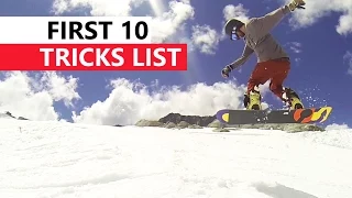 10 Snowboard Tricks to Learn First