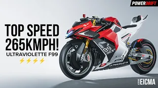 265kmph Ultraviolette F99 Race Bike | First Look | EICMA 2023 on PowerDrift