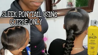 How To Do : SLEEK LOW PONYTAIL USING GOT2BE FREEZE SPRAY ONLY