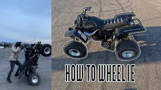 How To WHEELIE A BANSHEE *Step By Step*